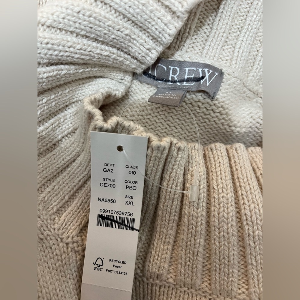 J.Crew Cotton turtleneck sweater in pale bone - Picture 6 of 10